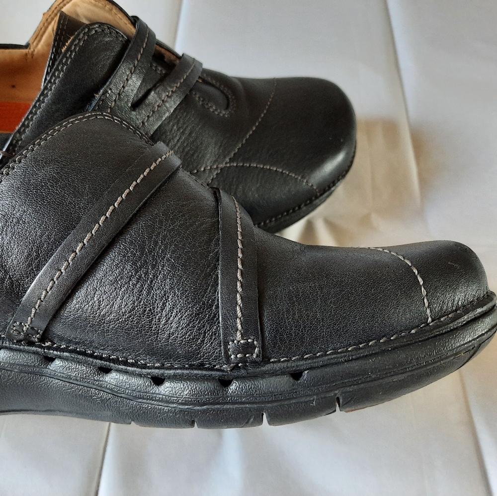 Clark's artisan black leather shoes size 6.5 - Picture 9 of 13